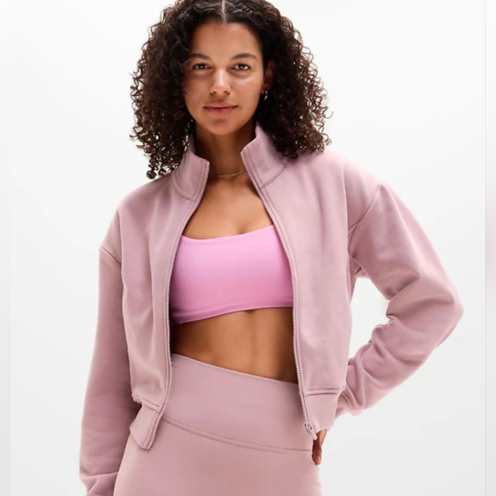 Athleta Forever Fleece Track Jacket NWT - Picture 2 of 5